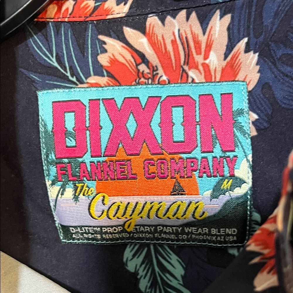 DIXXON Women’s Navy Floral Shirt - Picture 2 of 5